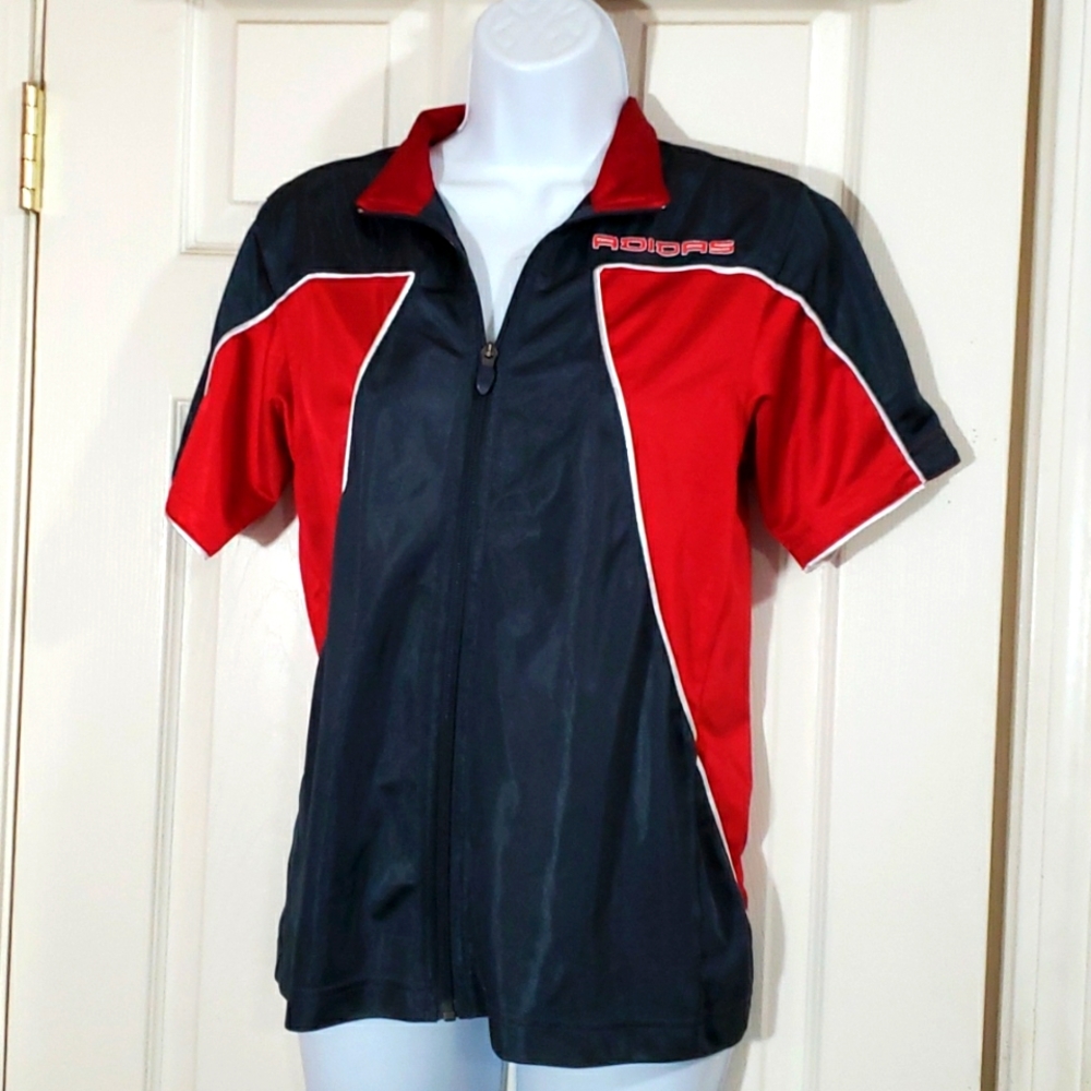 Adidas unisex full zip sports shirt